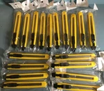 Lot 18 Utility Knife Box Cutters Plastic Snap Off Blades 5/8" Wide 5" Long. Fixed Price $13.89.