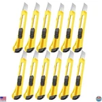 Utility Knife Box Cutters 12-PACK, 18MM Blade, Retractable For Heavy Duty Use. Fixed Price $39.68.
