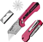 Workpro Pocket Folding Utility Knife Box Cutter Quick Open Axis Lock 10PCS Blade. Fixed Price $14.99.