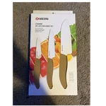 Kyocera Ceramic Knife Set Paring Utility Santoku 3PC 3.0 4.5 5.5IN Blades. Fixed Price $64.99.