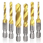 Titanium Plated Drill Set, 6-PIECE Hss Metric & Bits M3-M10. Fixed Price $19.99.