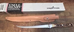 New Schrade Usa Uncle Henry 167UH Steelhead Stag Handle Knife W/ Box. Fixed Price $75.00.