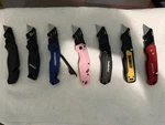 7 Fastback Style Utility Knives : Kobalt, Workpro, Southwire, Dewalt, Doyle. Fixed Price $29.99.