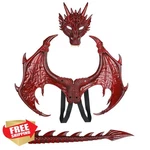 Furlinkhm Dinosaur Dragon Costume Wings Tail Mask Set Kids Halloween. Fixed Price $43.99.