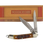 Rough Rider Amber Tiny Copperhead Pocket Knife RR186 Jigged Handles 2 Blades. Fixed Price $11.95.