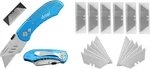 Vickay Blue Folding Utility Knife Heavy Duty Box Cutter With 95 Pack SK5 Quick. Fixed Price $27.79.