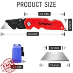 Tifical 4PK Box Cutter Utility Knife Folding Extra 10 Blades Lock-back. Fixed Price $20.00.