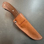 Sarge Fixed Blade Knife Wood Handle Hunting Utility W/ Leather Sheath. Fixed Price $19.99.