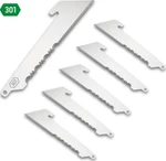 Outdoor Edge Pack Of Six 3" Satin Partially Serrated 420J2 Steel Utility Blades. Fixed Price $15.69.