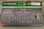 Pittsburgh Carbon Steel Sae Tap And Die Set, 40 Piece In Case. Fixed Price $26.99.
