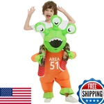Comin Halloween Inflatable Alien Kids Cosplay Costumes Funny Ride On Blo. Fixed Price $50.20.