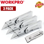 Workpro 3PC Compact Folding Utility Knife Lock Back Box Cutter Clip Pocket. Fixed Price $14.69.
