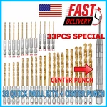 32PCS Drill Bit Set Titanium Coated Hss High Speed Steel Hex Shank Quick Change. Fixed Price $12.99.