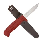Morakniv Basic 511 Red Handle Carbon Steel Knife. Fixed Price $10.95.