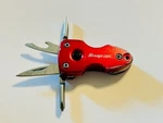 Snap-on Multi Tool Function Keychain Flashlight Knife Red Bottle Opener. Fixed Price $20.00.