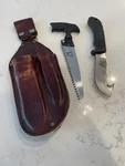 Outdoor Edge Kodi Skinner Caper Knife Set With Leather Sheath Seki Japan. Fixed Price $40.00.