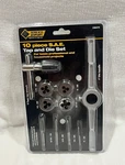 Tap And Die Set 10 Piece S.a.e. Internal External Threads 6-18 Steel Grip. Fixed Price $20.83.