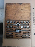 Vintage Blue Point Tools Tap & Die Set 24 Piece Snap On Usa Wooden Box. Fixed Price $89.99.