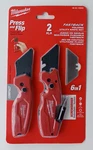 Milwaukee Fastback 2 Pc Folding Utility Knife Set - Compact + 6 1 Screwdriver. Fixed Price $24.97.