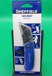 Great Neck Sheffield Folding Lockback Knife Utility Blade Blue 12113. Fixed Price $13.99.