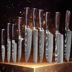 Kitchen Knife Set Japanese Damascus Pattern Chef Knives Stainless Steel Cleaver. Fixed Price $49.98.