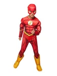 Superheroes The Flash Deluxe Child Costume Muscle Chest Jumpsuit Mask. Fixed Price $56.79.