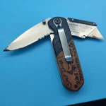 Husky 2 Blades Dual Edge Clip Point Folding Knife W/ Liner Lock & Pocket. Fixed Price $19.54.