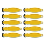 Klever Koncept Safety Cutter, 5.75" Plastic Handle, Yellow, 10/PACK. Fixed Price $36.14.