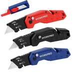 Workpro Red/black/blue Folding Utility Knife Box Cutter 10PCS Quick-change Blade. Fixed Price $27.99.
