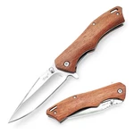 Vickay Pocket Knife For Men, 3.4" 8CR13MOV Steel Blade, Wood Handle Edc Folding. Fixed Price $35.13.