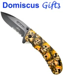 8" New! Master Usa Skull Zombie Fantasy Gothic Demon Pocket Knife Folding Knives. Fixed Price $8.95.