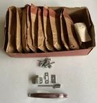 Lot Of 10 Vtg Nation Lock Co Cabinet Catch N61-308 Chrome Plated With Red Lines. Fixed Price $120.00.