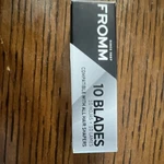 Fromm Hair Shaper Blades Model 106 Teflon Coated Japanese Steel Black Silver. Fixed Price $12.99.
