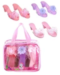 Expressions Kids 3 Pack Dress Up Royalty Shoes With Heels Set Carrying Bag.... Fixed Price $24.68.
