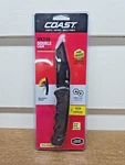Coast DX330 Folding Pocket Knife Combo Blade Black Nylon Handle Belt Cutter. Fixed Price $15.99.