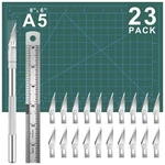 Diyself 23 Pack Craft Knife Precision Hobby Kit, 1 Exacto Green. Fixed Price $15.99.