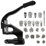 Hand Press Machine Snap Button Rivet Grommet Setter Tool Kit With Dies. Fixed Price $53.00.