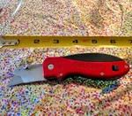 Ampro Utility Knife Black And Red Blade Pocket Clip. Fixed Price $12.00.