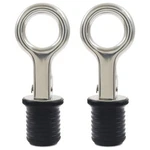Wawory 2 Pcs Snap Handle Boat Drain With Rubber Plugs Stainless Stee.... Fixed Price $15.77.