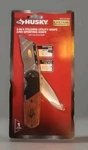 Husky 2-IN-1 Folding Utility & Sporting Knife, Wood Handle, Ss Blade. Fixed Price $19.99.