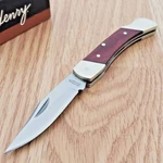Schrade Uncle Henry Bear Lockback Folding Knife Stainless Blade Wood Handle LB3. Fixed Price $24.79.