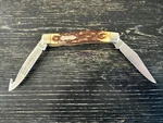 Schrade Uncle Henry 877UH Pro Skinner Pocket Knife, Duel 2.75 Blades Po-vg++. Fixed Price $74.00.