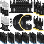 52 Pcs Oscillating Multi-tool Blades Kit, Froylot Titanium Bi-metal Saw Blade.... Fixed Price $60.57.