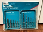 Makita 10 Pcs. Tap & Drill Bit Set Nos Made In Usa. Fixed Price $39.95.
