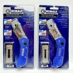 (2) Kobalt Carpet Cutting Folding Utility Knife - 11 2.25 Blades 212240 New. Fixed Price $24.99.
