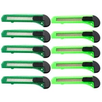 10 Box Cutter Utility Knife Retractable Snap Off Razor Blade Dark Green Neon. Fixed Price $10.50.