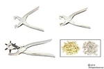 3PC Leather Belt Hole Punch + Eyelet Plier Snap Button Grommet Setter Tool Kit. Fixed Price $9.95.