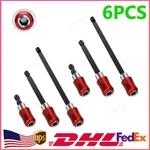 6PCS 1/4 Screwdriver Quick Release Extension Magnetic Hex Shank Holder Drill Bit. Fixed Price $7.99.