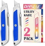 Diyself 2 Pack Box Cutter- Sharp Utility Knife- Cutters Heavy Duty For Carpe. Fixed Price $10.39.