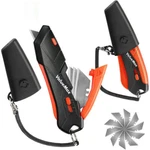 Valuemax 2PCS Pocket Cutter Knife Self-retracting 3-POSITION Locking Blade. Fixed Price $17.99.